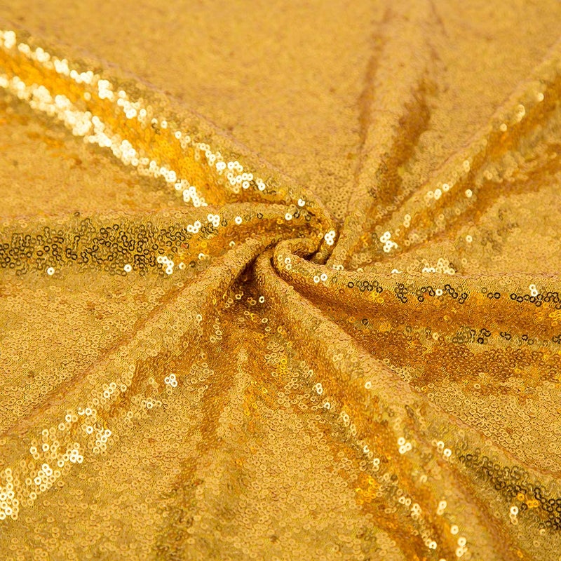 JYFLZQ Gold Sequin Backdrop Curtains 2ft x 8ft 2 Panel Glitter Photo Booth Backdrops Sparkly Photography Background Drapes for Parties Wedding Bridal Showers - Image 5